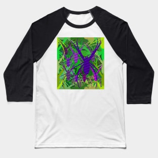 Arachnophobia Green Purple Baseball T-Shirt